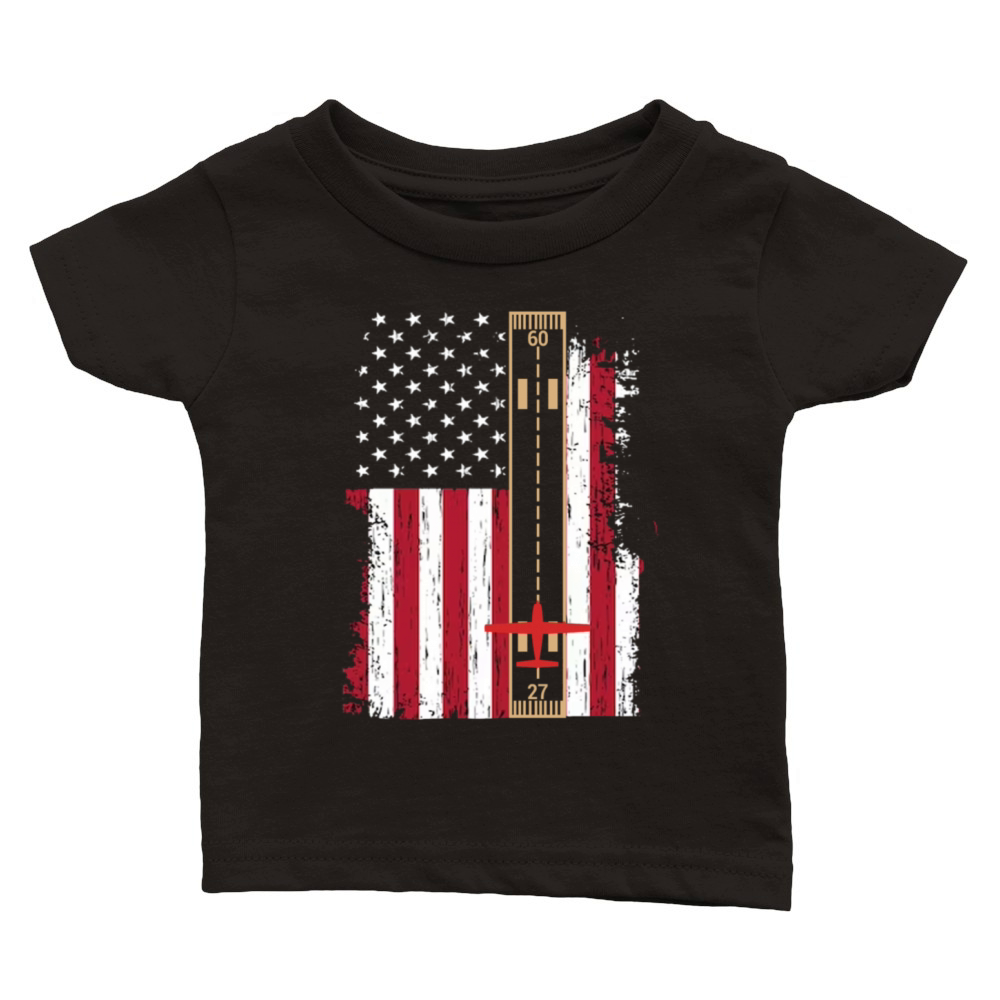 Pilot usa flag Classic Baby Crewneck T-shirt