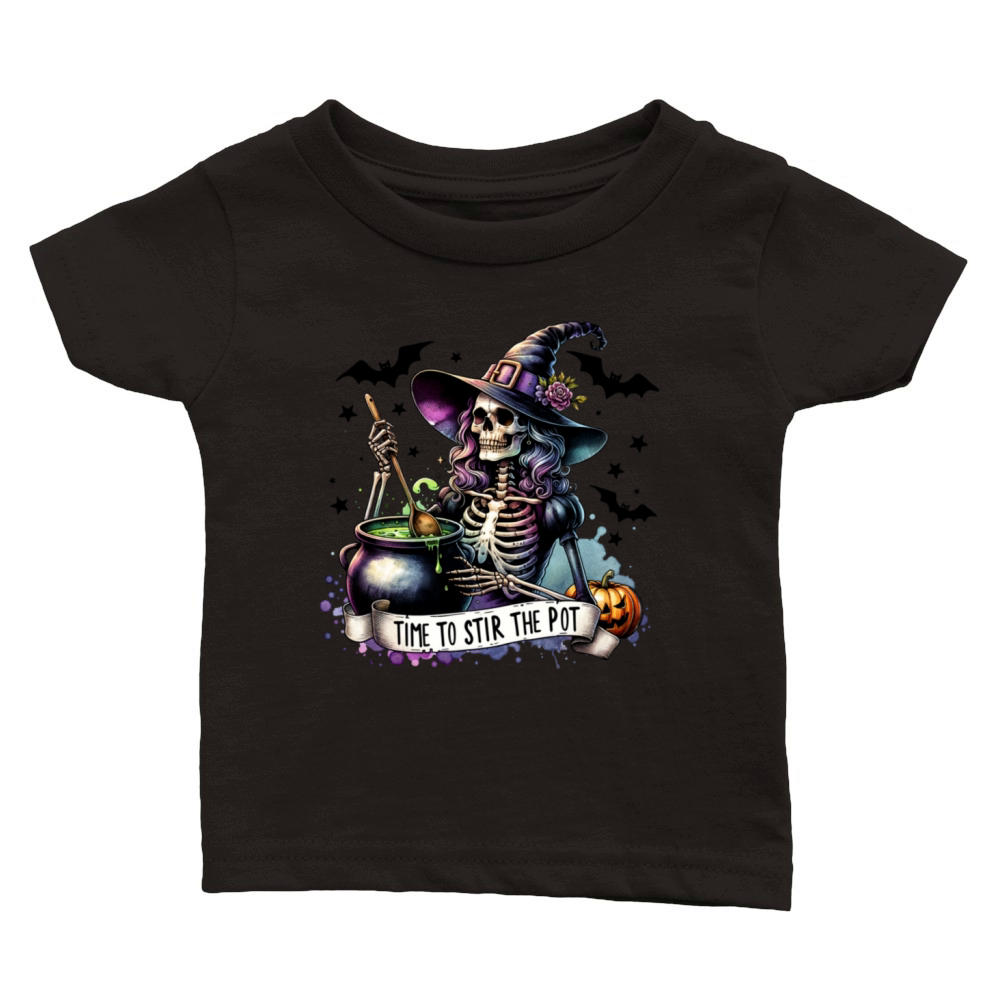 Vintage Halloween Vibes with Witchcraft Charm Classic Baby Crewneck T-shirt