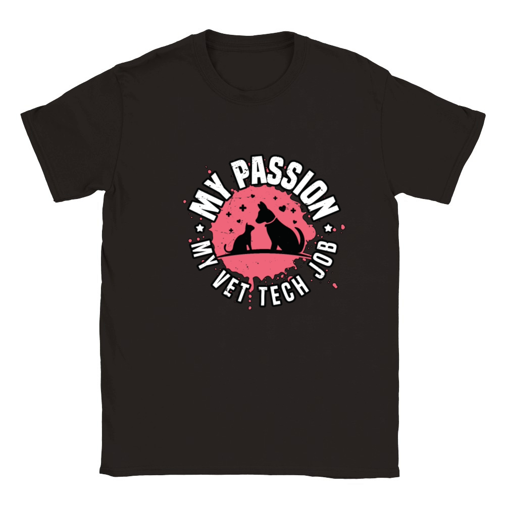 Vet Tech My Passion My Vet Tech Job Veterinarian Classic Kids Crewneck T-shirt