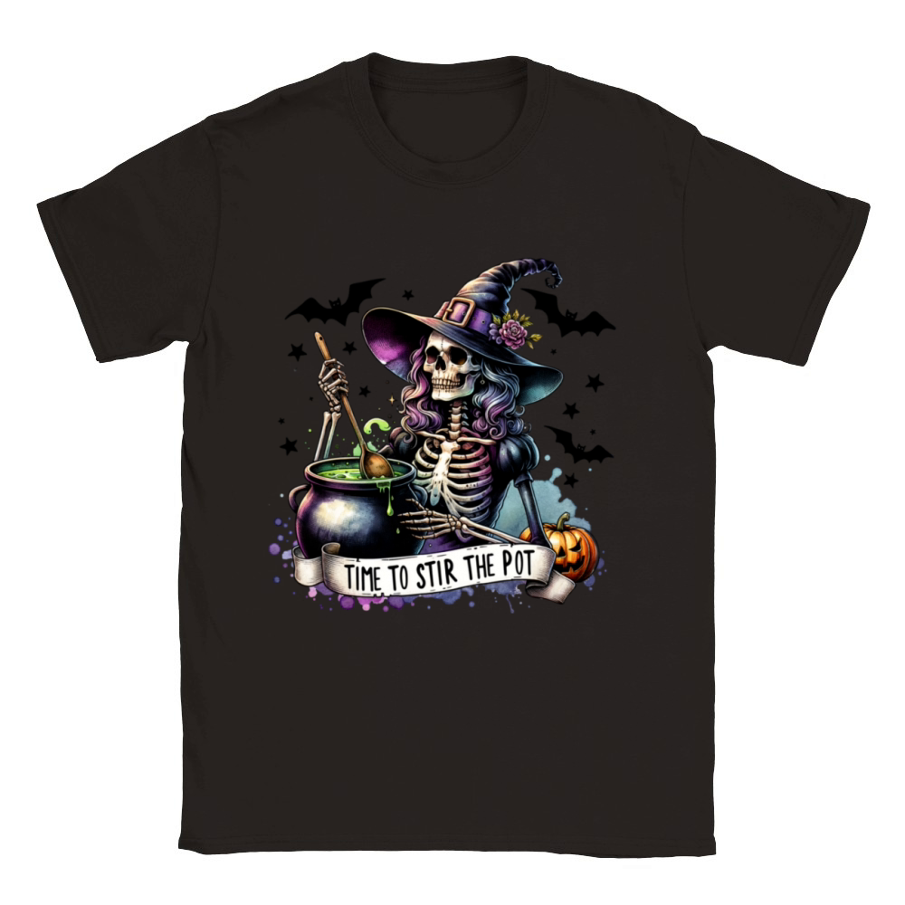 Vintage Halloween Vibes with Witchcraft Charm Classic Kids Crewneck T-shirt