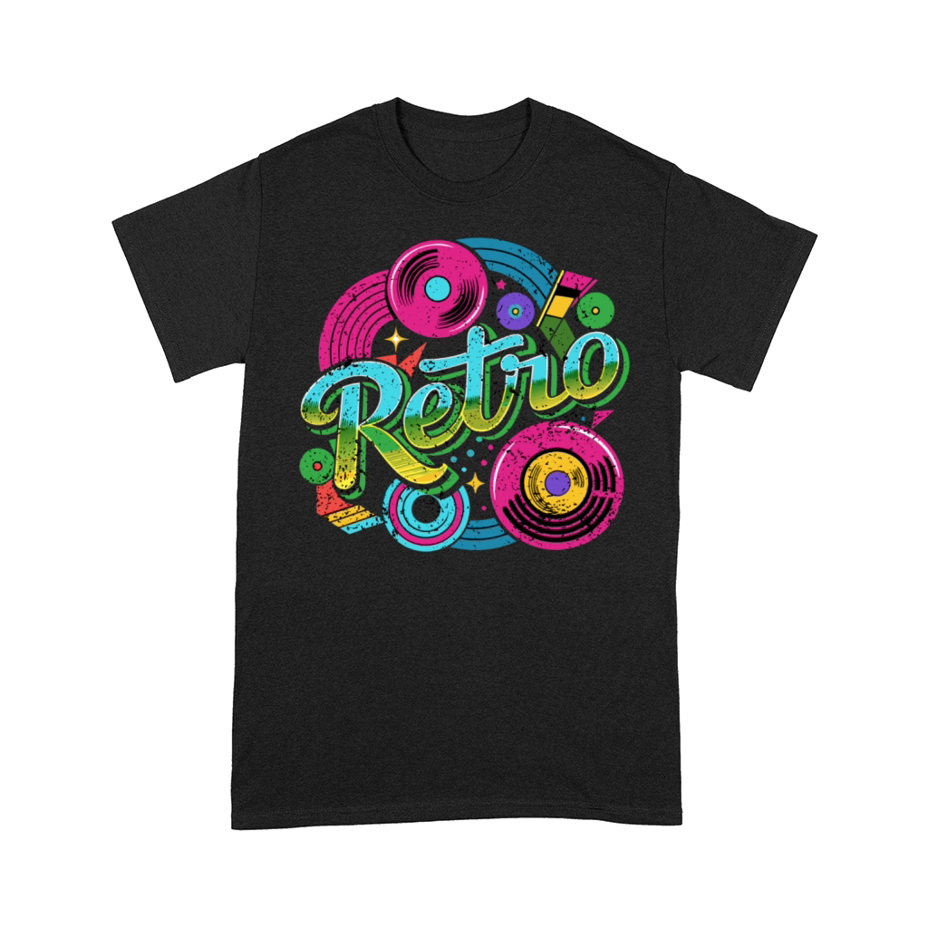 Distressed Retro Music with neon colours Comfort T-shirt