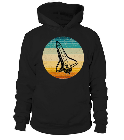 Retro Astronaut Vintage Rocket Space Ship Hoodie Unisex