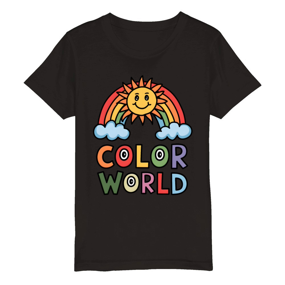 Color World Organic Kids Crewneck T-shirt