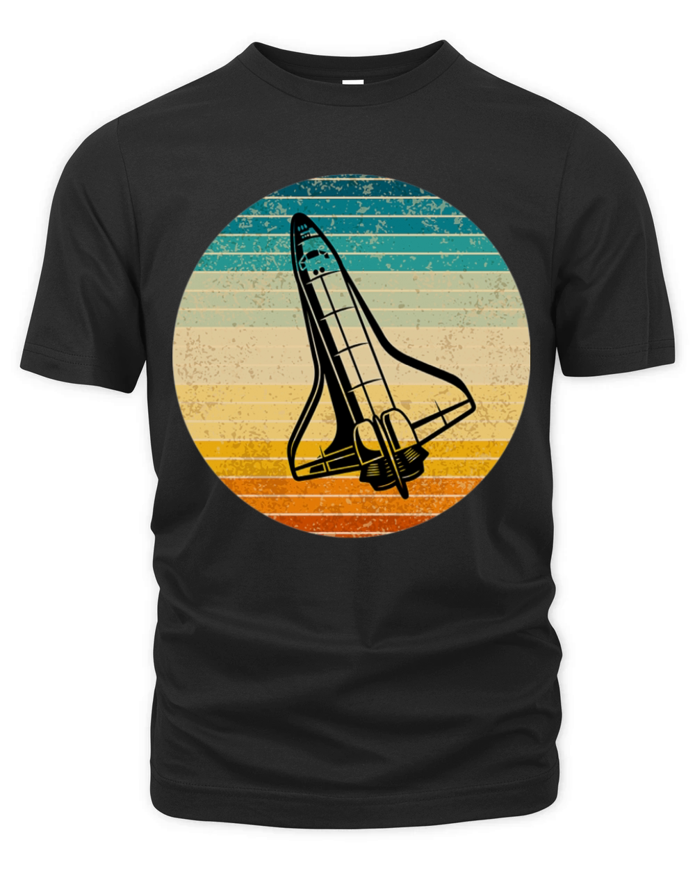 Retro Astronaut Vintage Rocket Space Ship Organic Unisex T-shirt