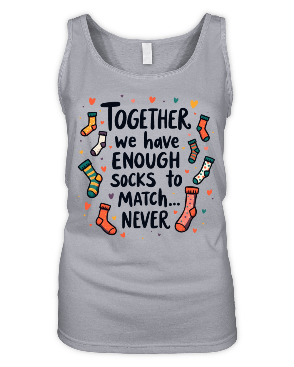Funny Couples Sock Madness Organic Women's Tank Top