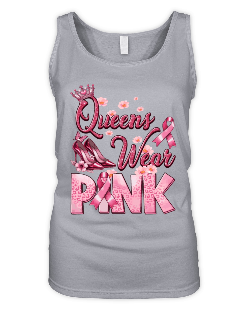 Queens Wear Pink Breast Cancer Awareness Month Organic Women's Tank Top