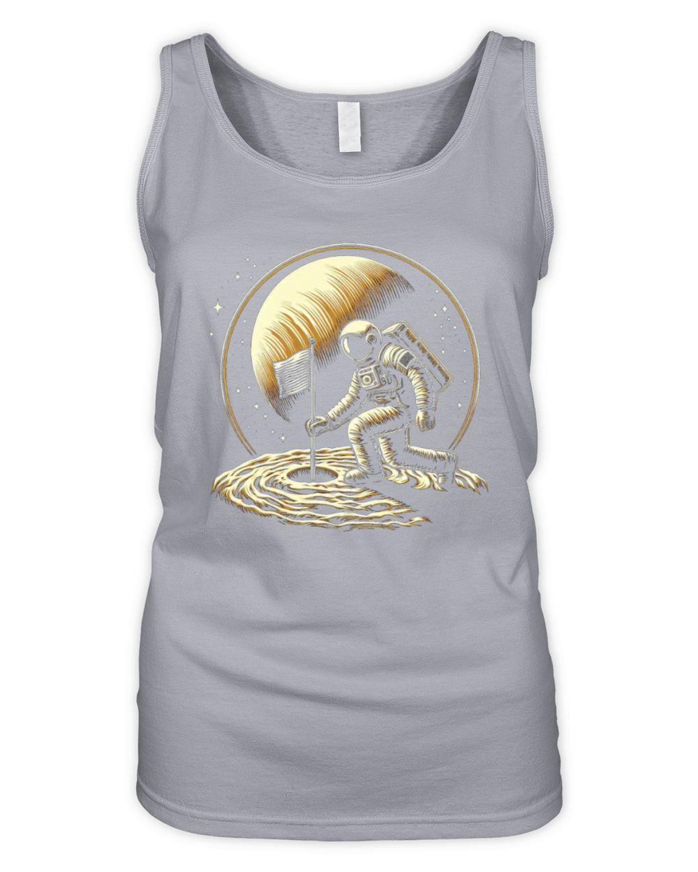 Retro Astronaut on Planet Space Adventure 3 Organic Women's Tank Top