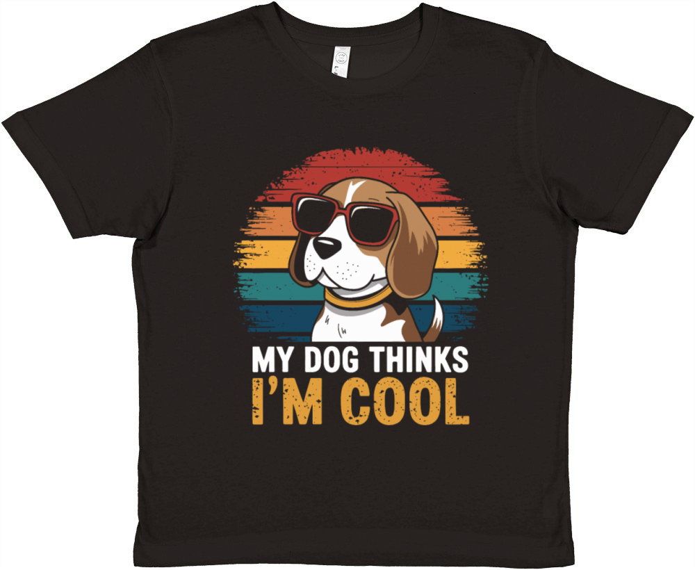 Beagle My Dog Thinks Im Cool Premium Kids Crewneck T-shirt