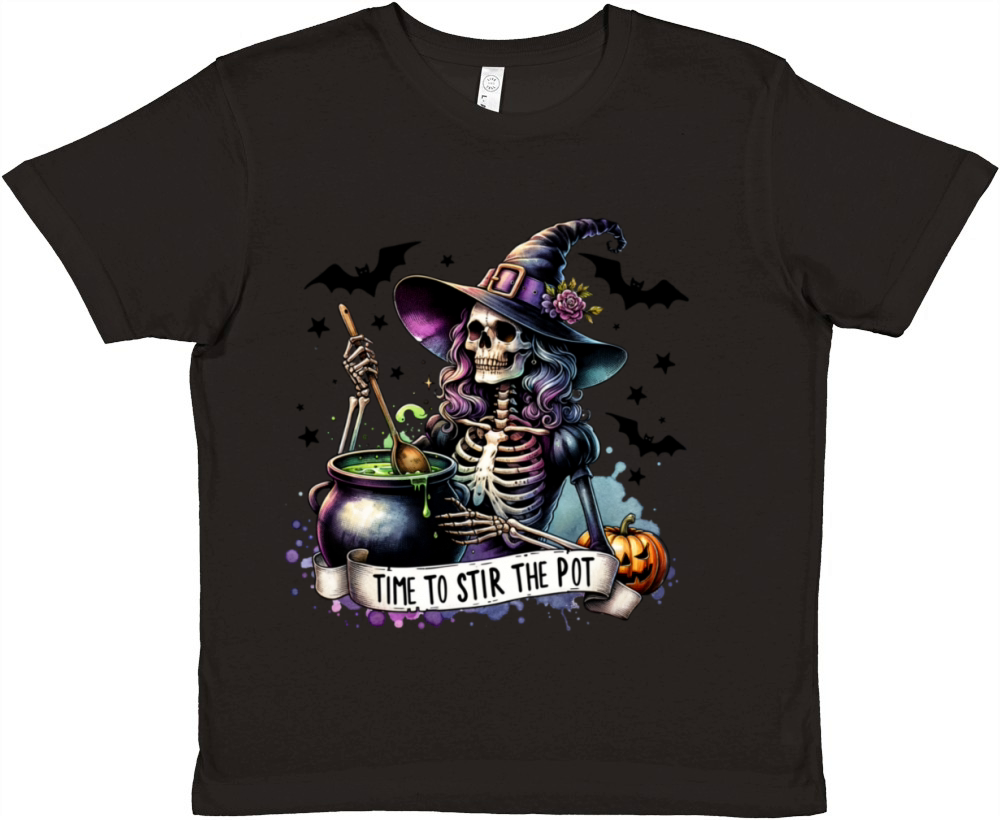 Vintage Halloween Vibes with Witchcraft Charm Premium Kids Crewneck T-shirt