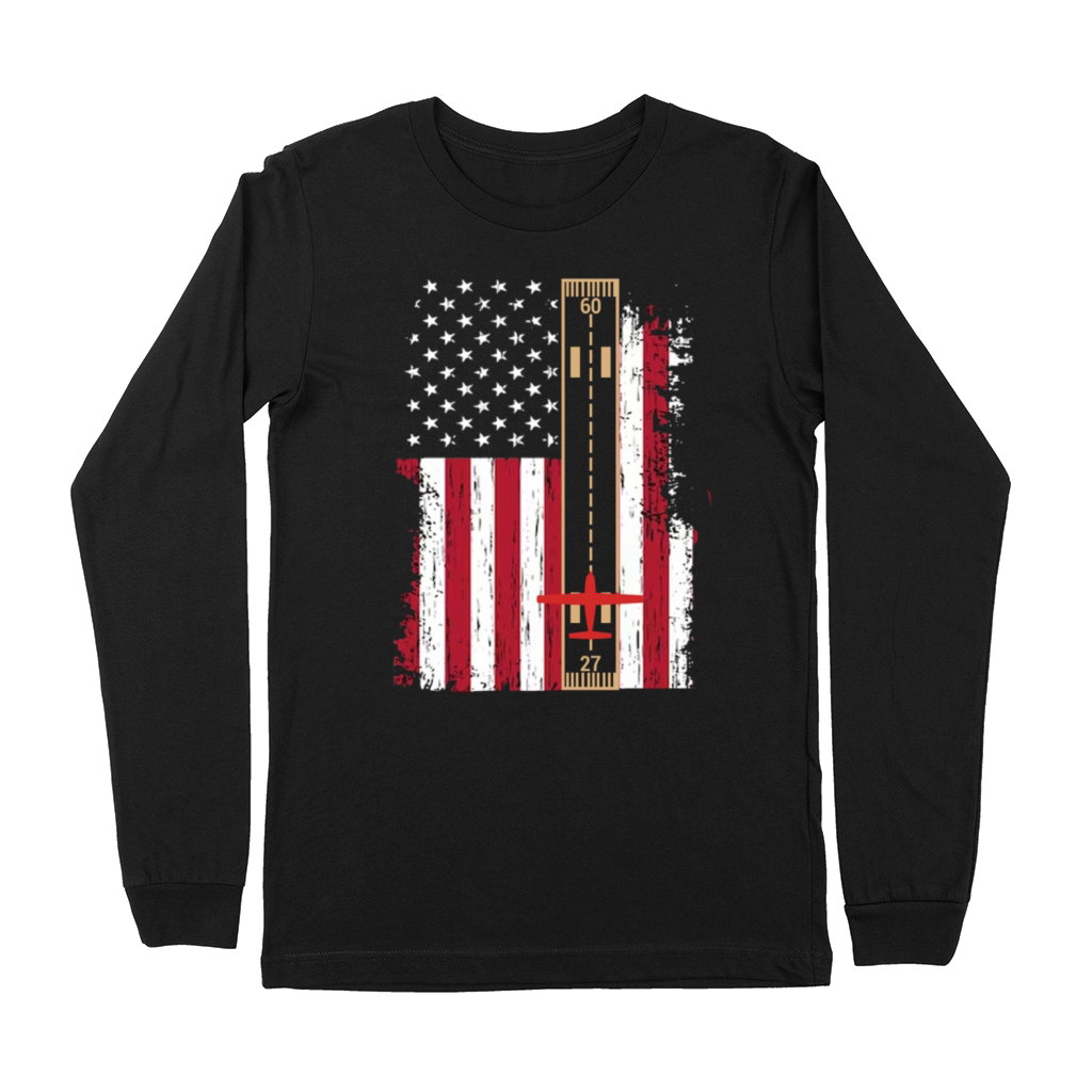 Pilot usa flag Premium Long Sleeve