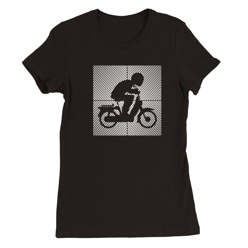 Moped Bike Mofas Moped Motorcycle Vintage Moped Premium Womens Crewneck T-shirt