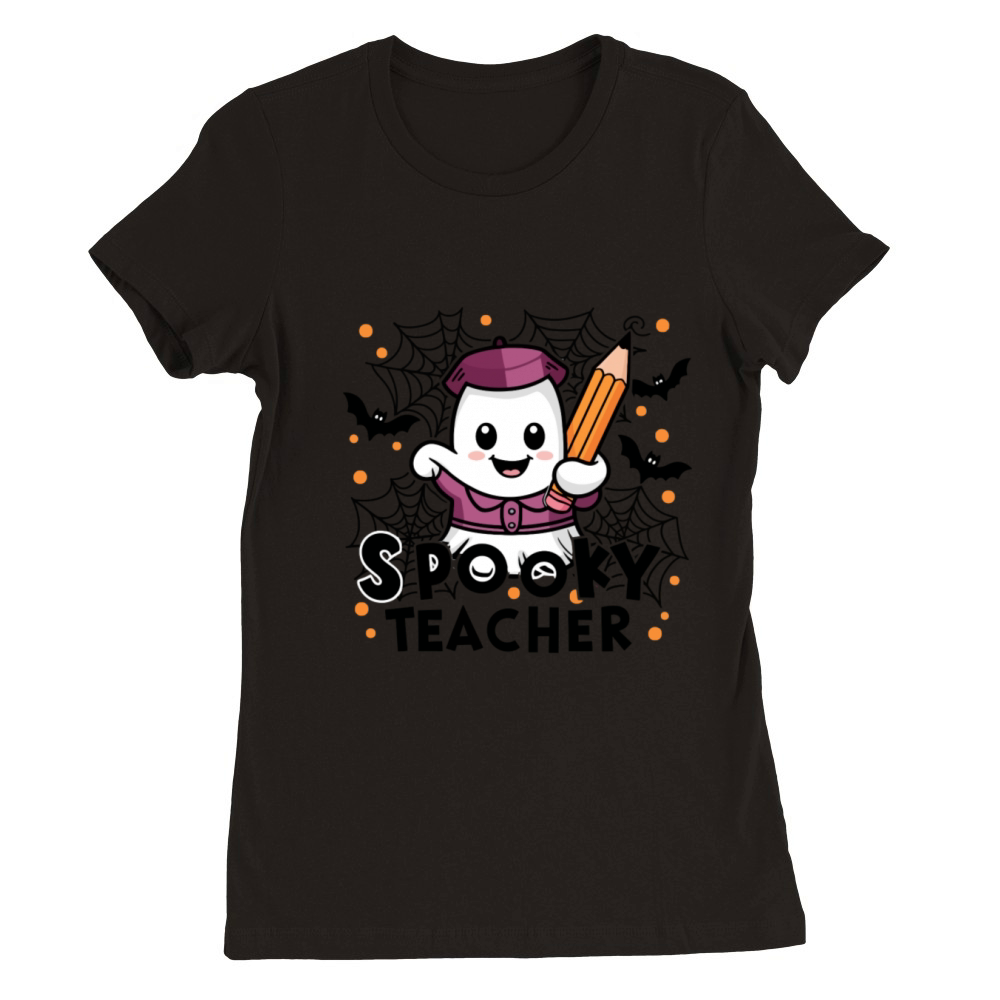spooky teacher Premium Womens Crewneck T-shirt