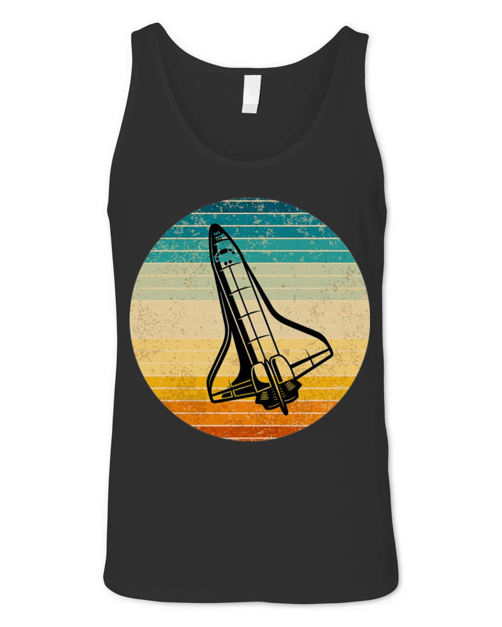 Retro Astronaut Vintage Rocket Space Ship Unisex Jersey Tank