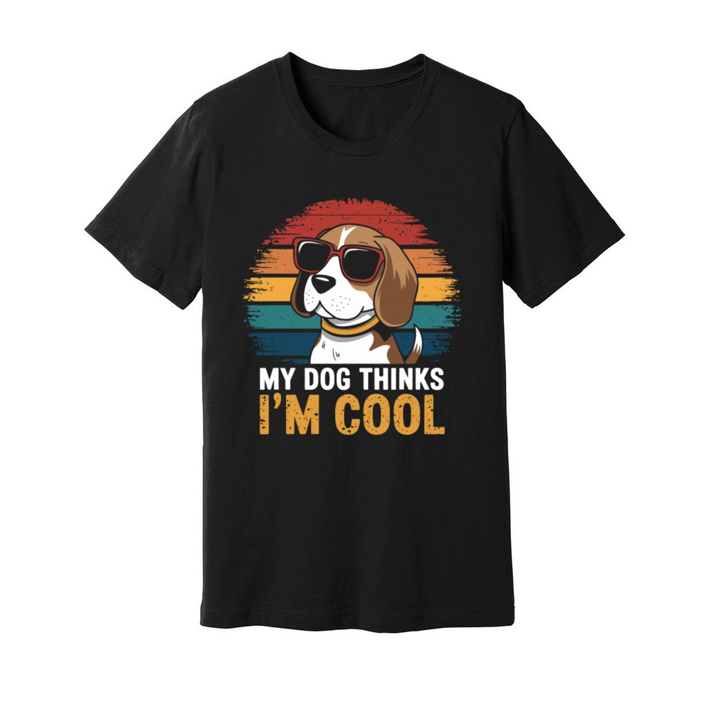 Beagle My Dog Thinks Im Cool Unisex Jersey Tee