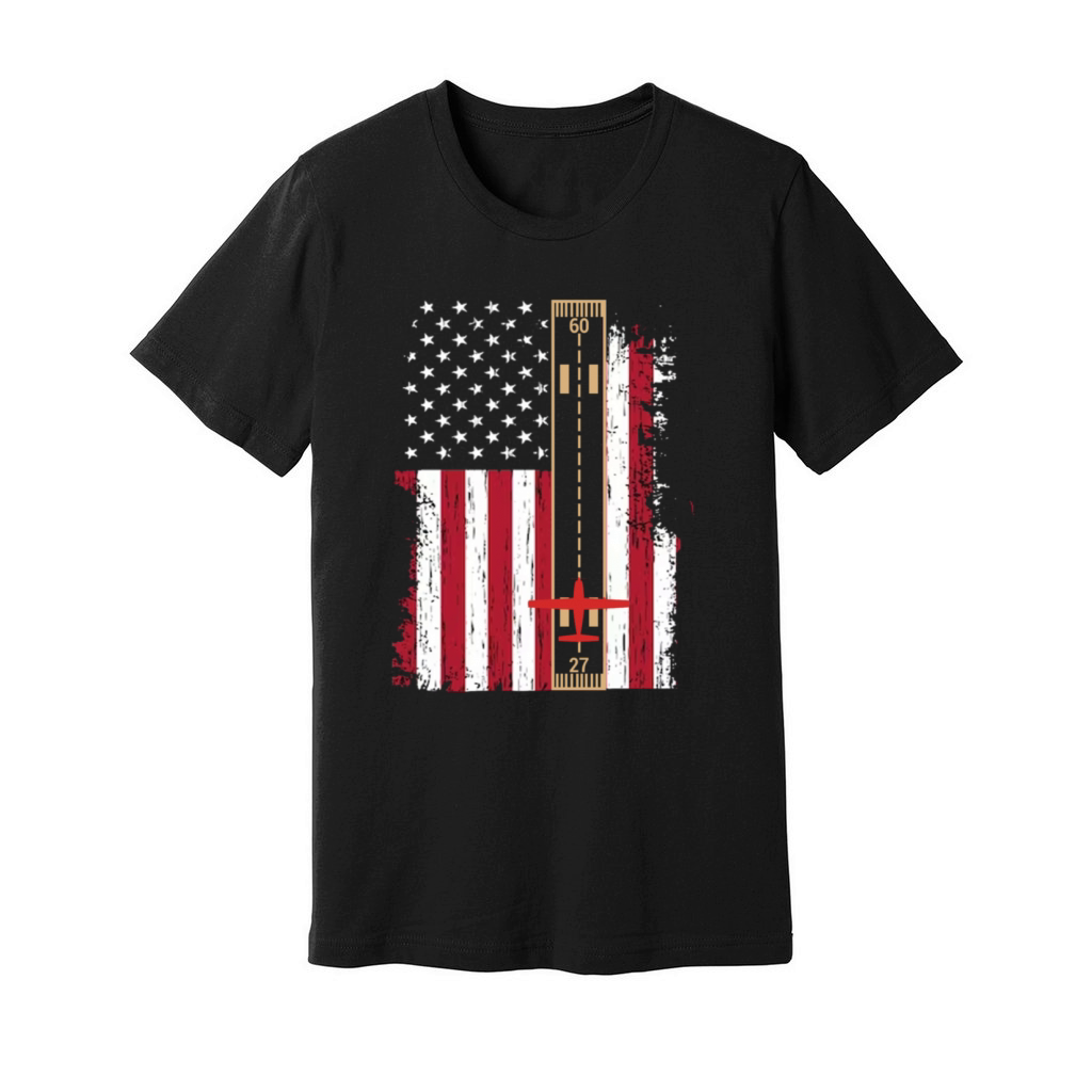 Pilot usa flag Unisex Jersey Tee