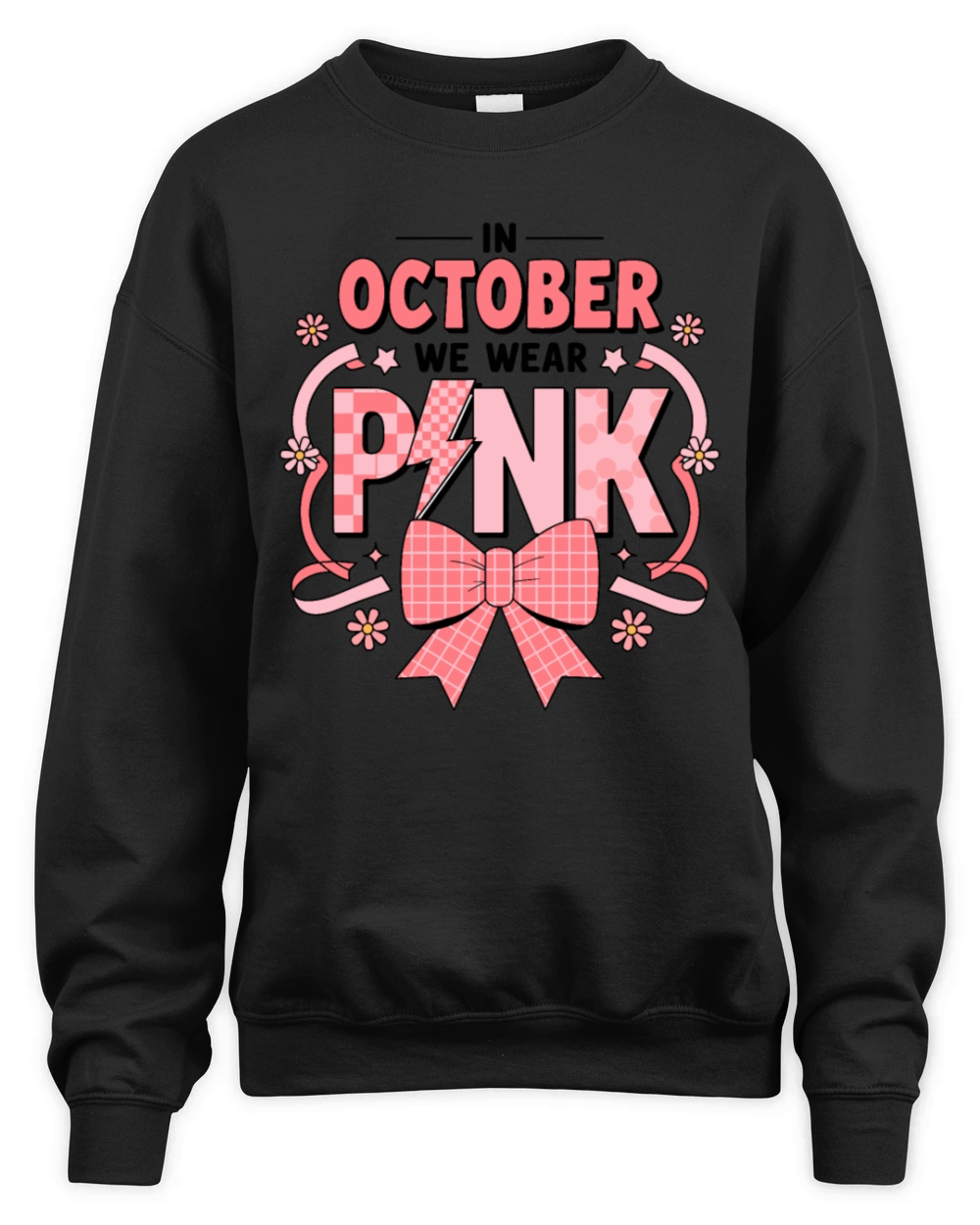 In October We Wear Pink Unisex Premium Crewneck Sweatshirt
