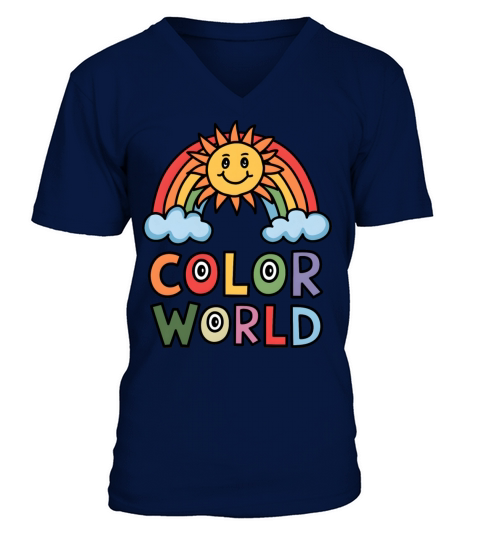 Color World V-Neck T-shirt