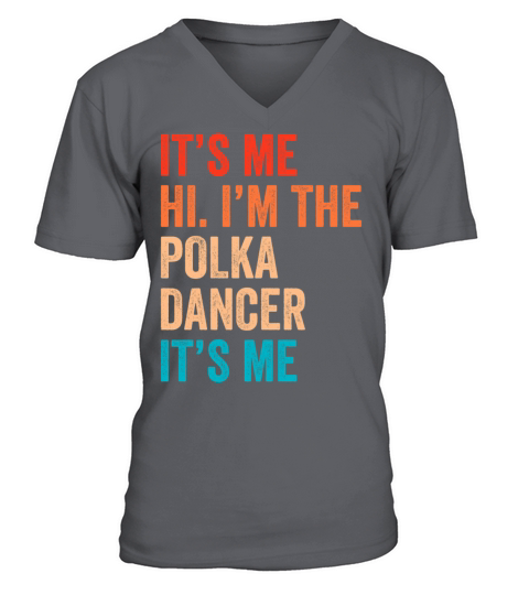 Funny Polka Dance Design for a Polka Muscian V-Neck T-shirt