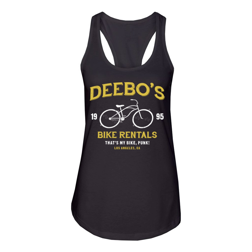 deebos bike rentals Women's Racerback Tank