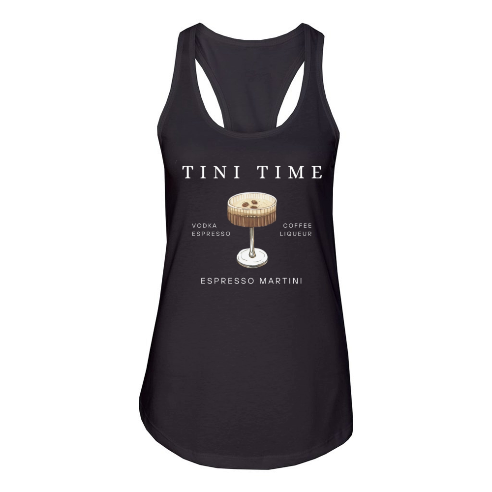 Espresso Martini Tini Time Vodka Espresso Coffee Women's Racerback Tank