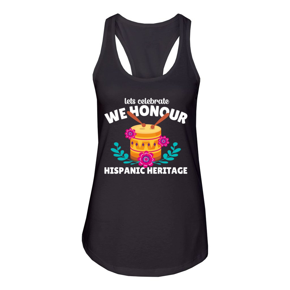 Lets Celebrate Hispanic Heritage gift Shirt Women's Racerback Tank
