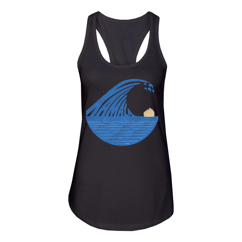 Wave of Blue Cats for Kamala Funny Trump For Women Women's Racerback Tank