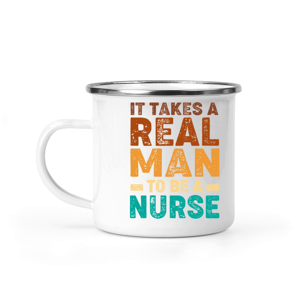 Retro Grunge 90s Medical RN Male Nurse For Men Camping Mug