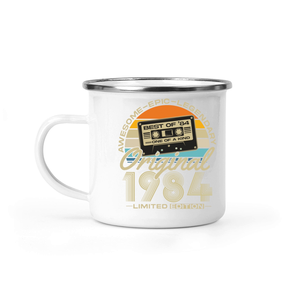 Vintage 1984 Retro 40th Birthday Camping Mug