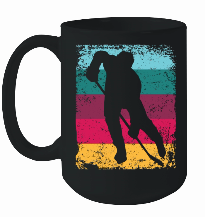 Ice Hockey Player Vintage Ice Hockey Ceramic Mug