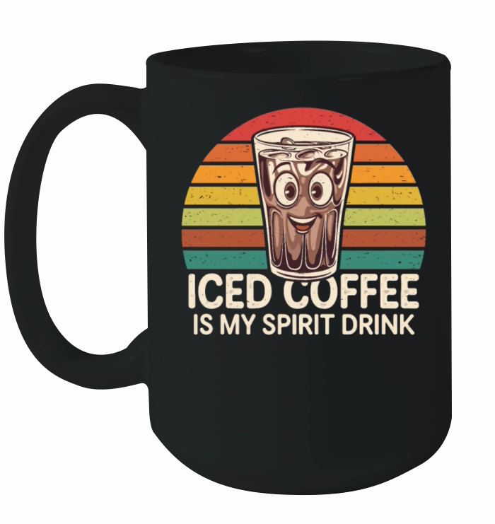 Iced Coffee Is My Spirit Drink Retro Ceramic Mug