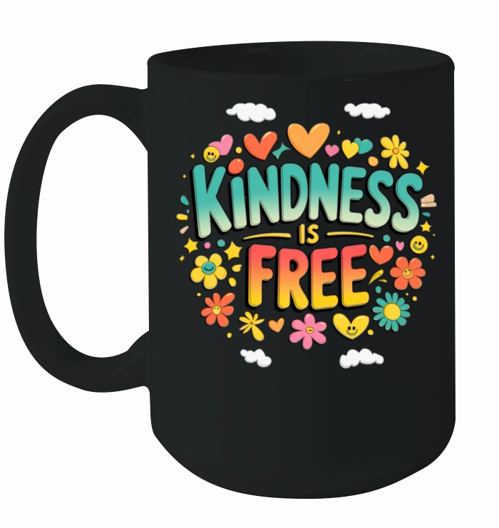 Kindness is Free Positive Quote for Everyday Inspi Ceramic Mug