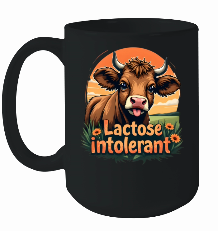Lactose Intolerant Funny Cow Ceramic Mug