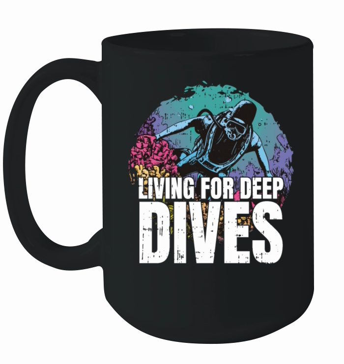 Living for Deep Dives Ceramic Mug