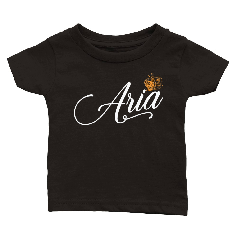 Aria Custom Name for Women Kids Toddlers - Aria Classic Baby Crewneck T-shirt