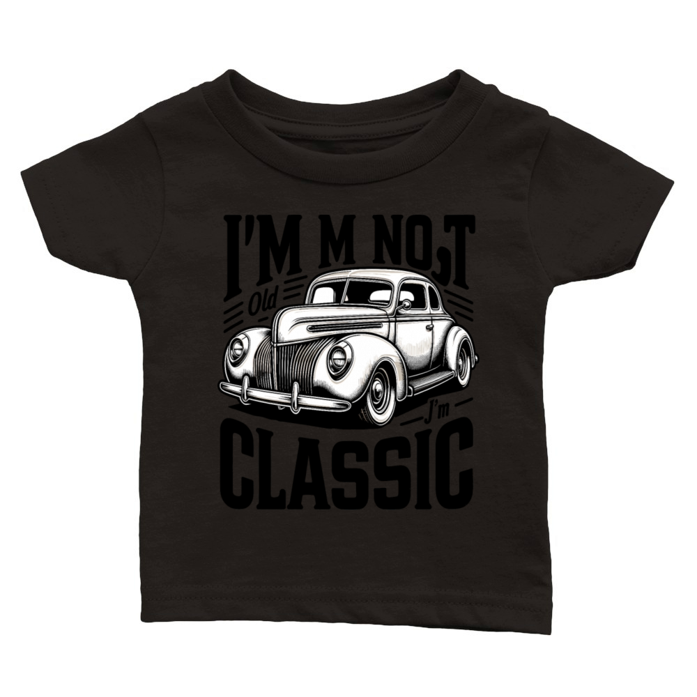 Vintage Retro Classic Car Illustration Art Classic Baby Crewneck T-shirt