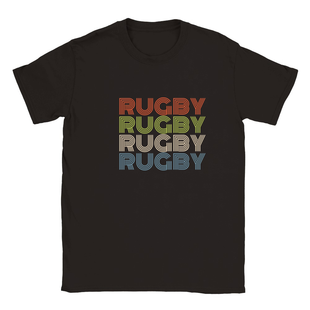 Rugby Coach Retro Vintage Cool Rugby Classic Kids Crewneck T-shirt