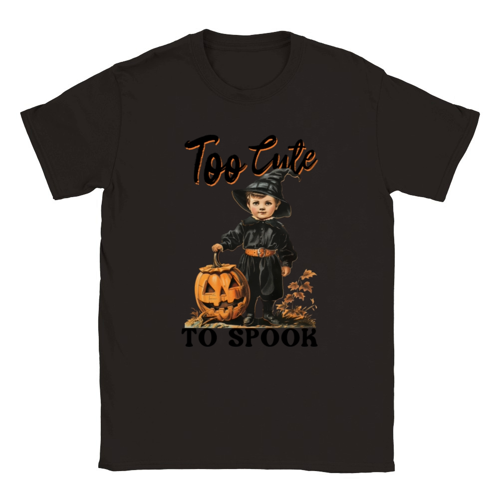 Too Cute To Spook - Vintage Halloween Classic Kids Crewneck T-shirt