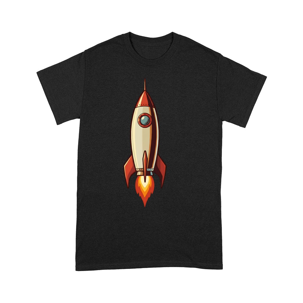 Retro Rocket Ship Comfort T-shirt