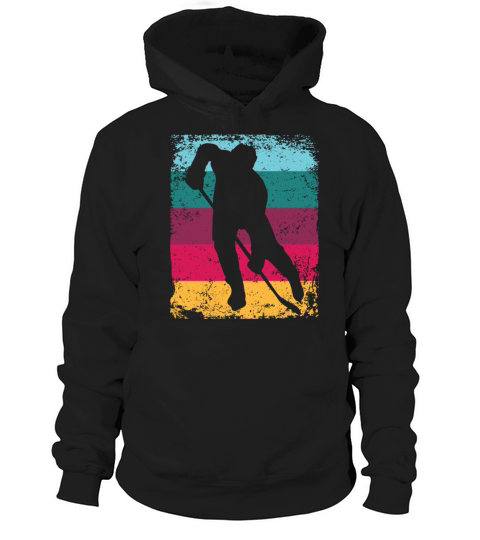 Ice Hockey Player Vintage Ice Hockey Hoodie Unisex