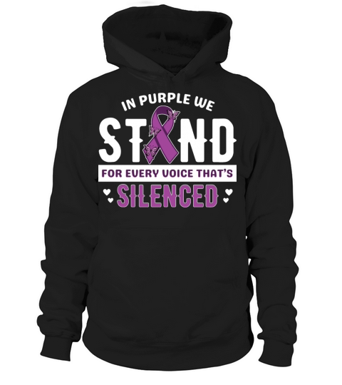Purple ribbon Violence Awareness shirt design Hoodie Unisex