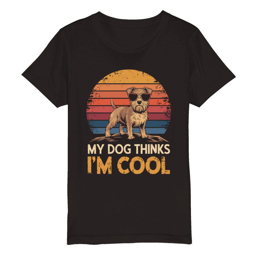 Yorkshire Terrier My Dog Thinks Im Cool Yorkie Organic Kids Crewneck T-shirt