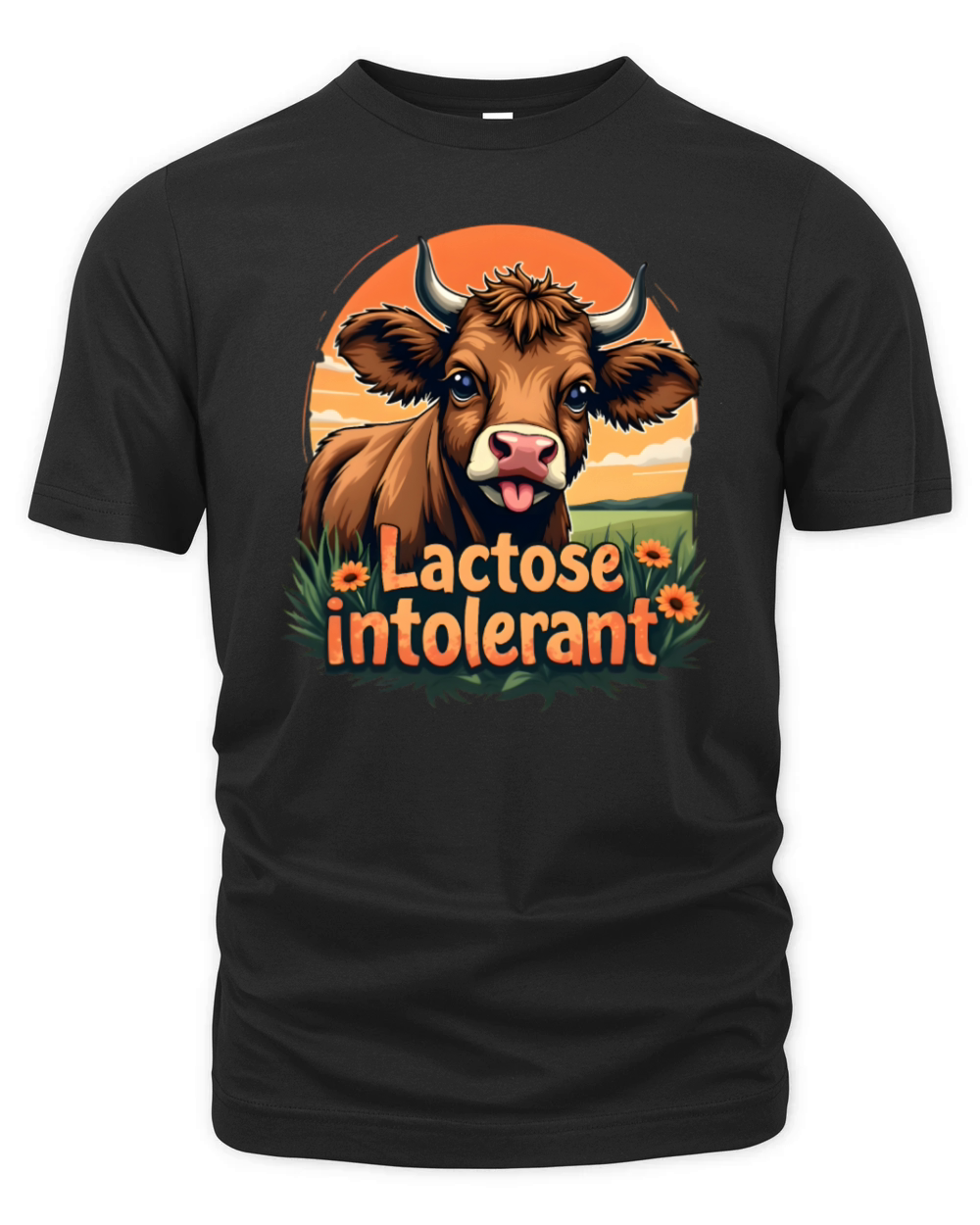 Lactose Intolerant Funny Cow Organic Unisex T-shirt