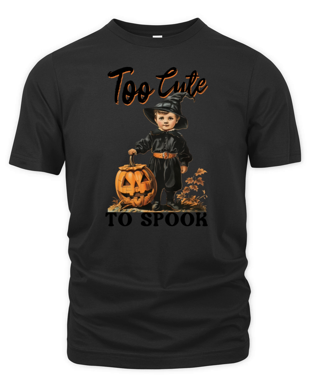 Too Cute To Spook - Vintage Halloween Organic Unisex T-shirt