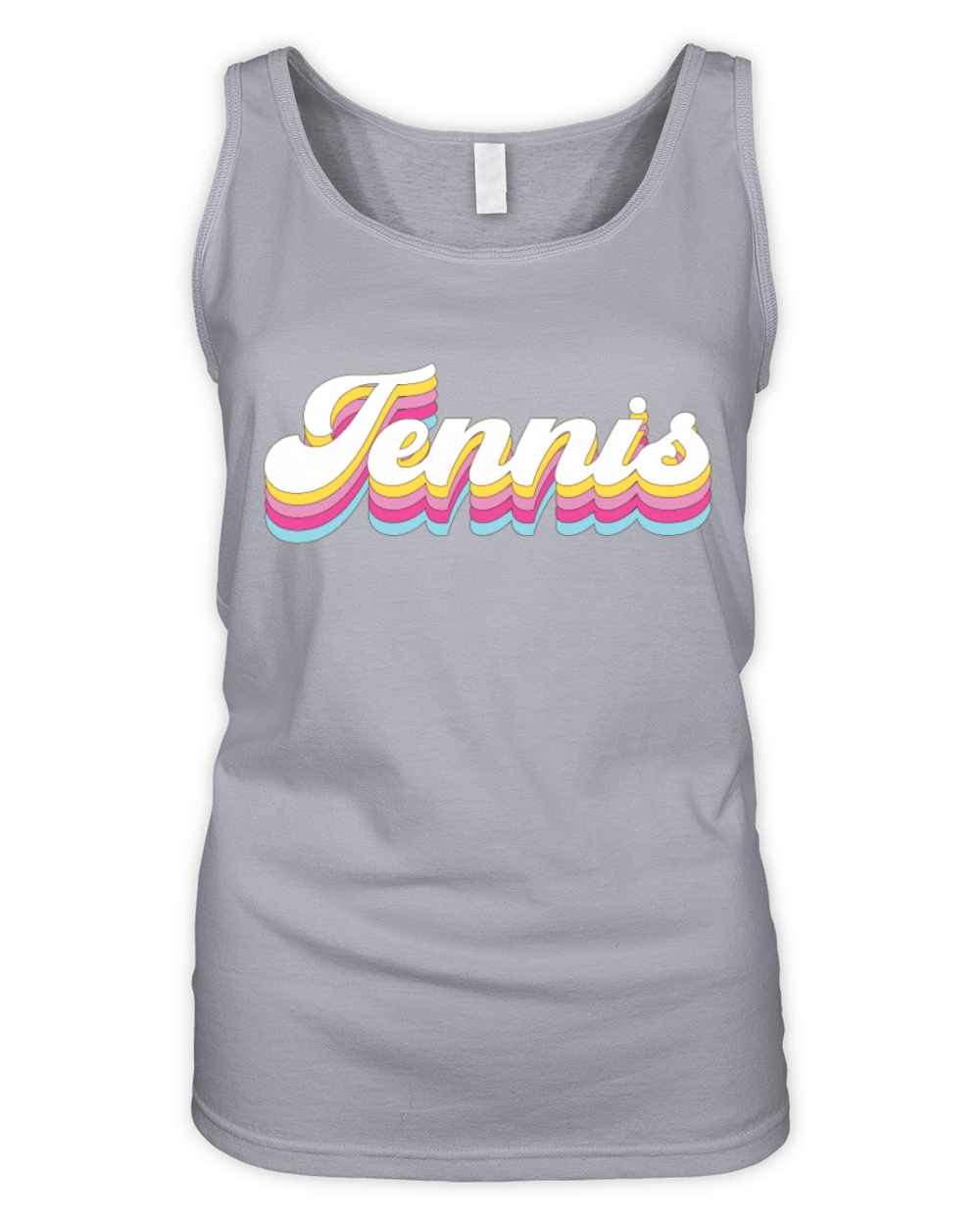 Funny Tennis Player Racket 80s 90 Organic Women's Tank Top