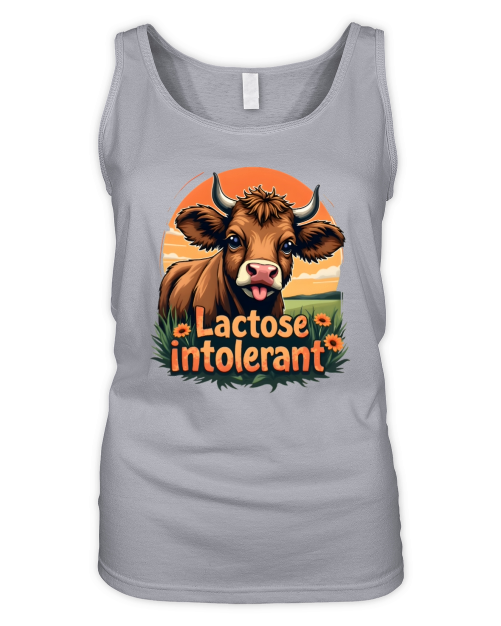 Lactose Intolerant Funny Cow Organic Women's Tank Top