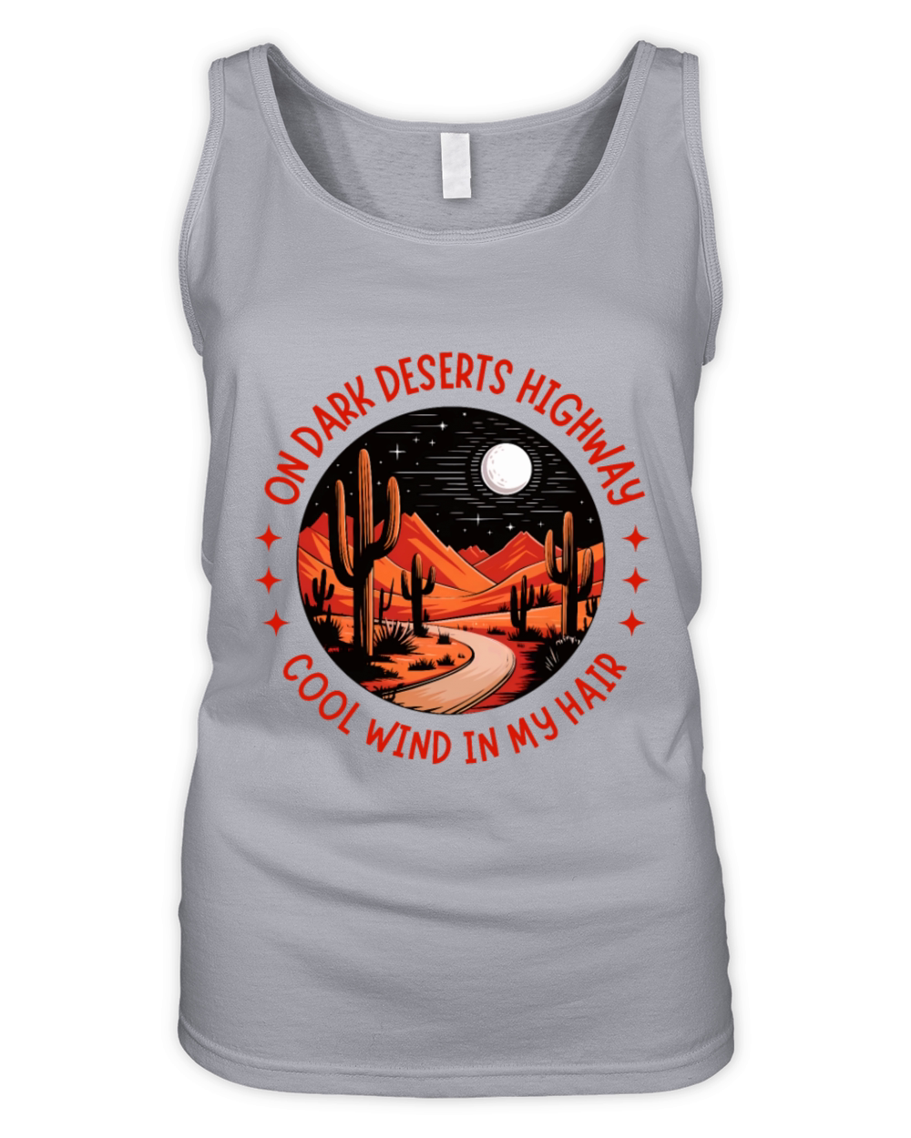 on dark deserts highway cool wind in my hair Organic Women's Tank Top