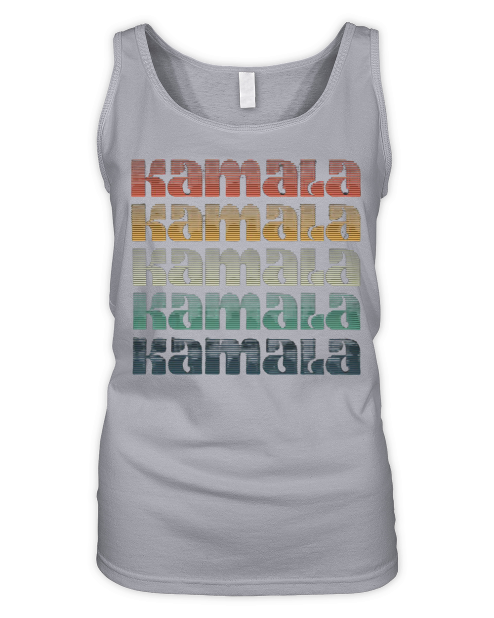 Retro Kamala Striped Gradient Organic Women's Tank Top