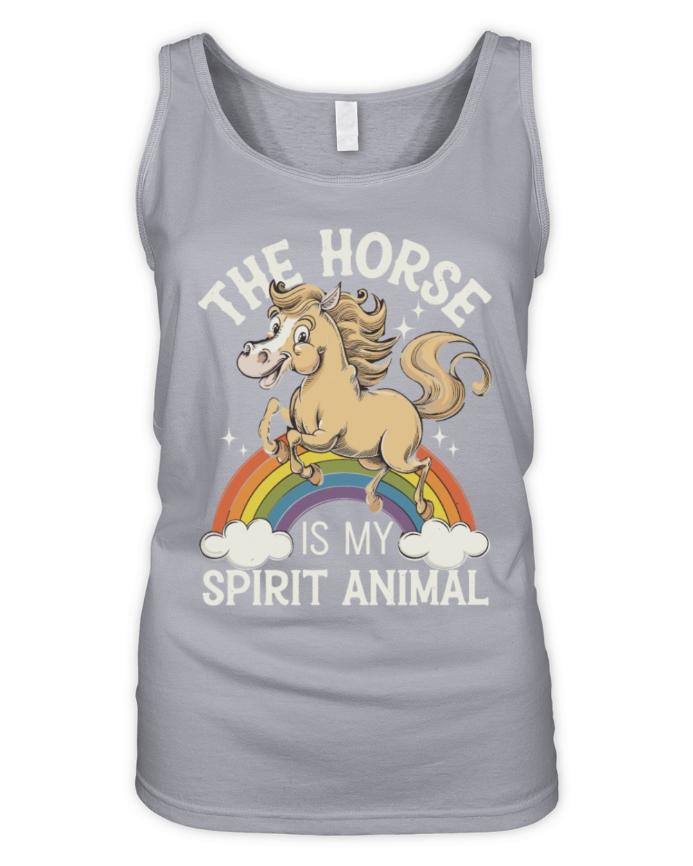The Horse Is My Spirit Animal Rainbow Organic Women's Tank Top