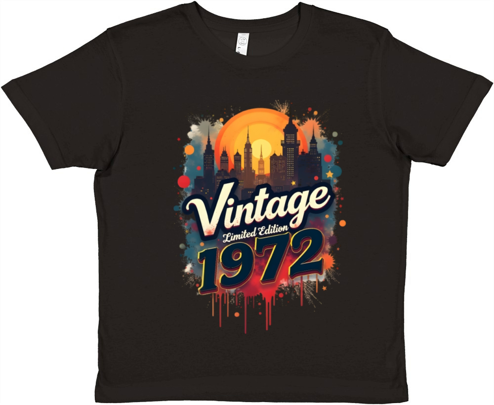 1972 Limited Edition Vintage Premium Kids Crewneck T-shirt