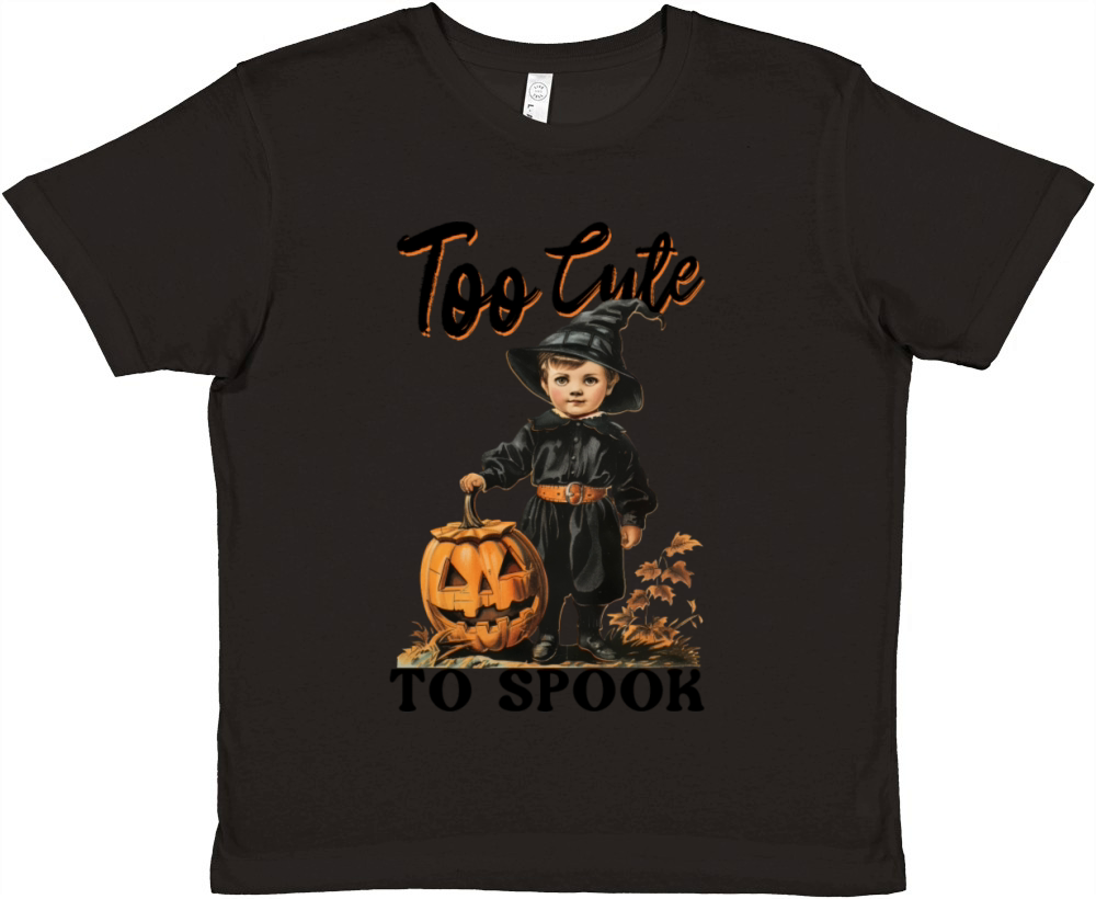 Too Cute To Spook - Vintage Halloween Premium Kids Crewneck T-shirt